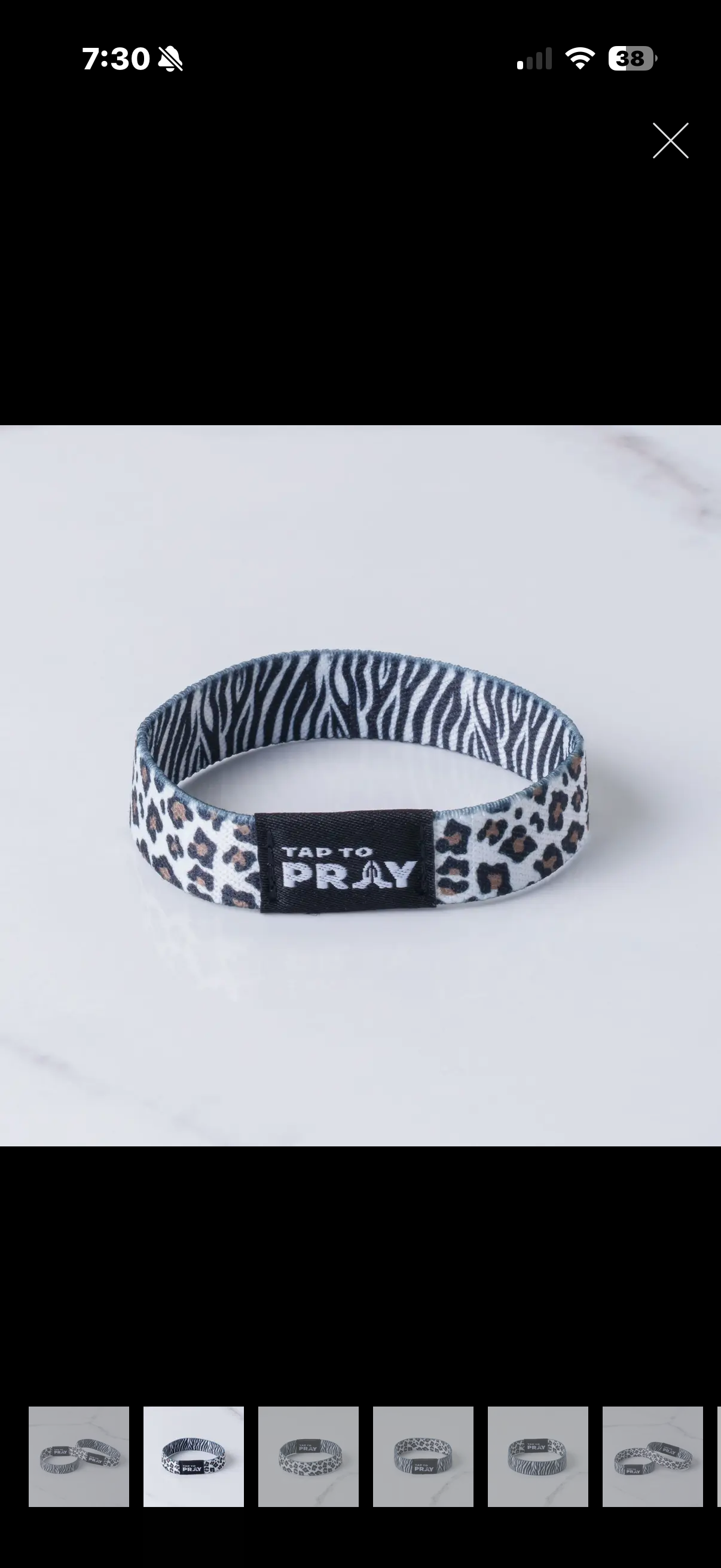 Tap To Pray® Wristband - Safari Zebra