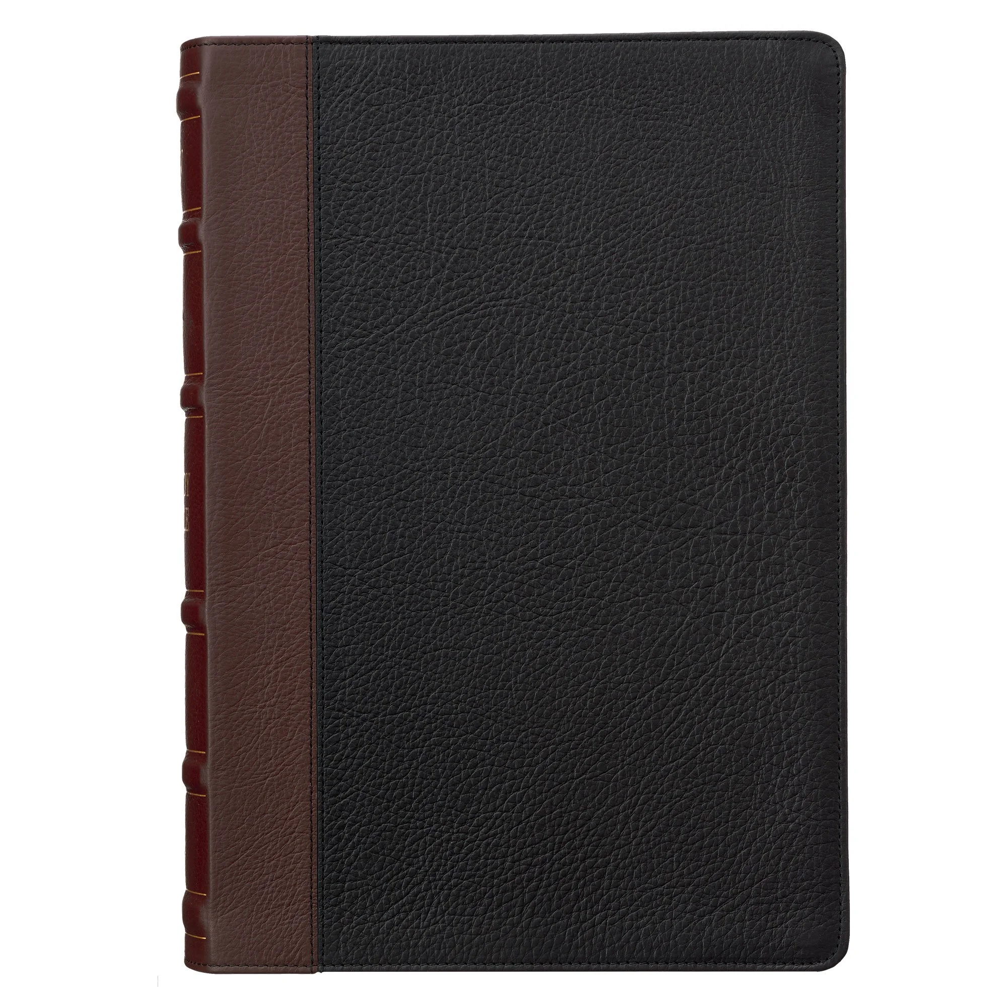 KJV Full Grain Leather Study Bible-Black\Burgundy