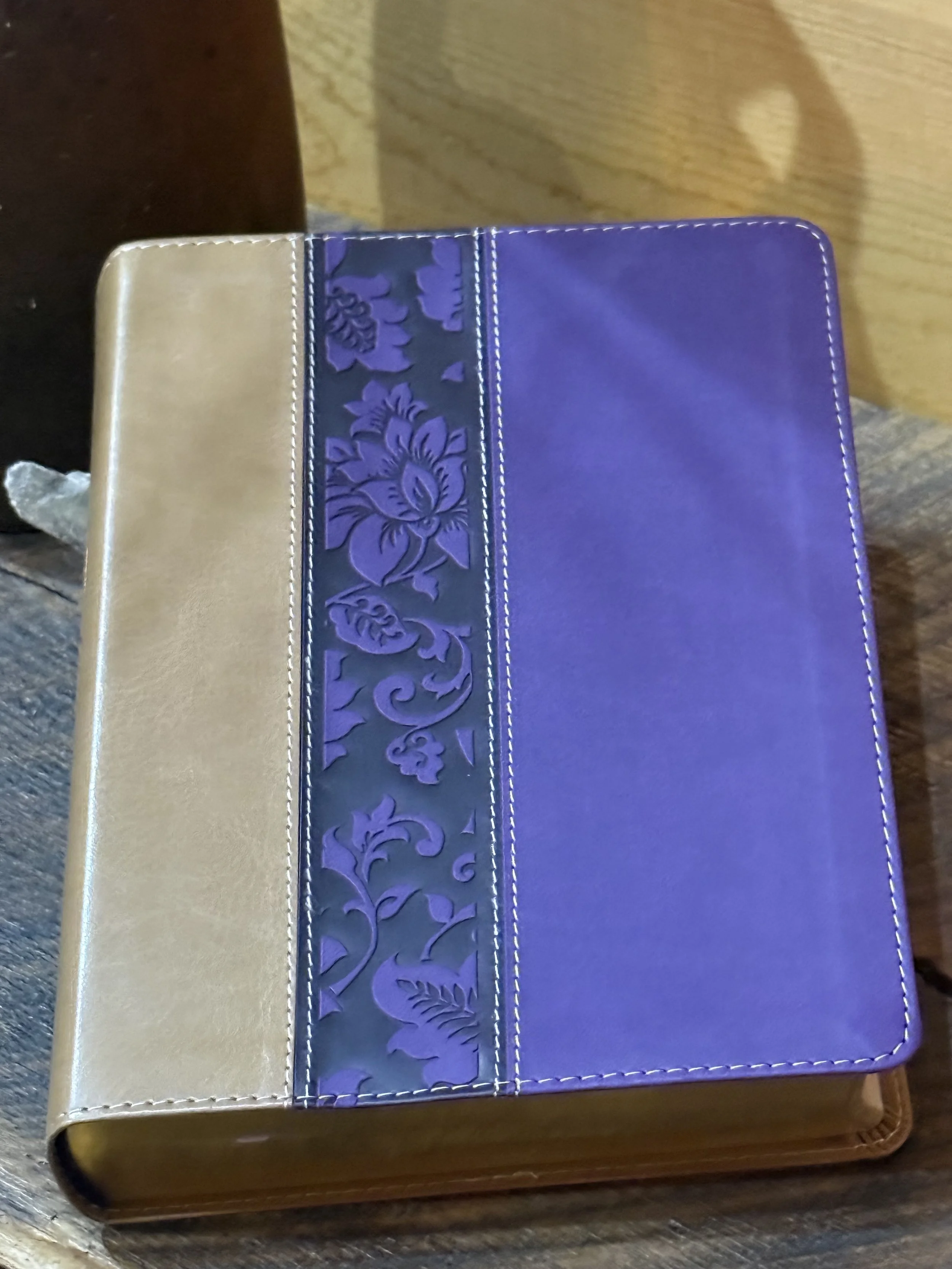 KJV Study Bible~Large Print~Violet Floret