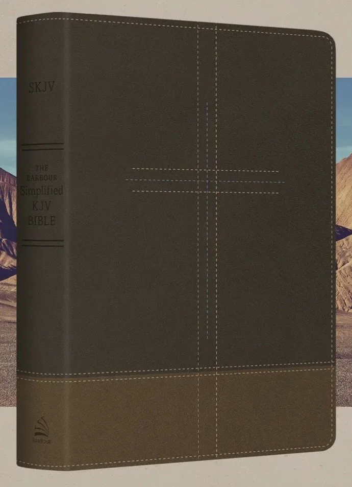 Barbour Simplified Large Print  KJV Bible Deluxe Two-Tone Brown