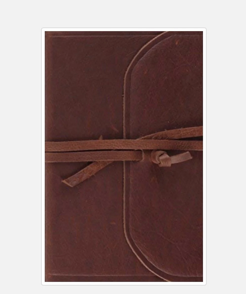 ESV Thinline Bible featuring flap with strap