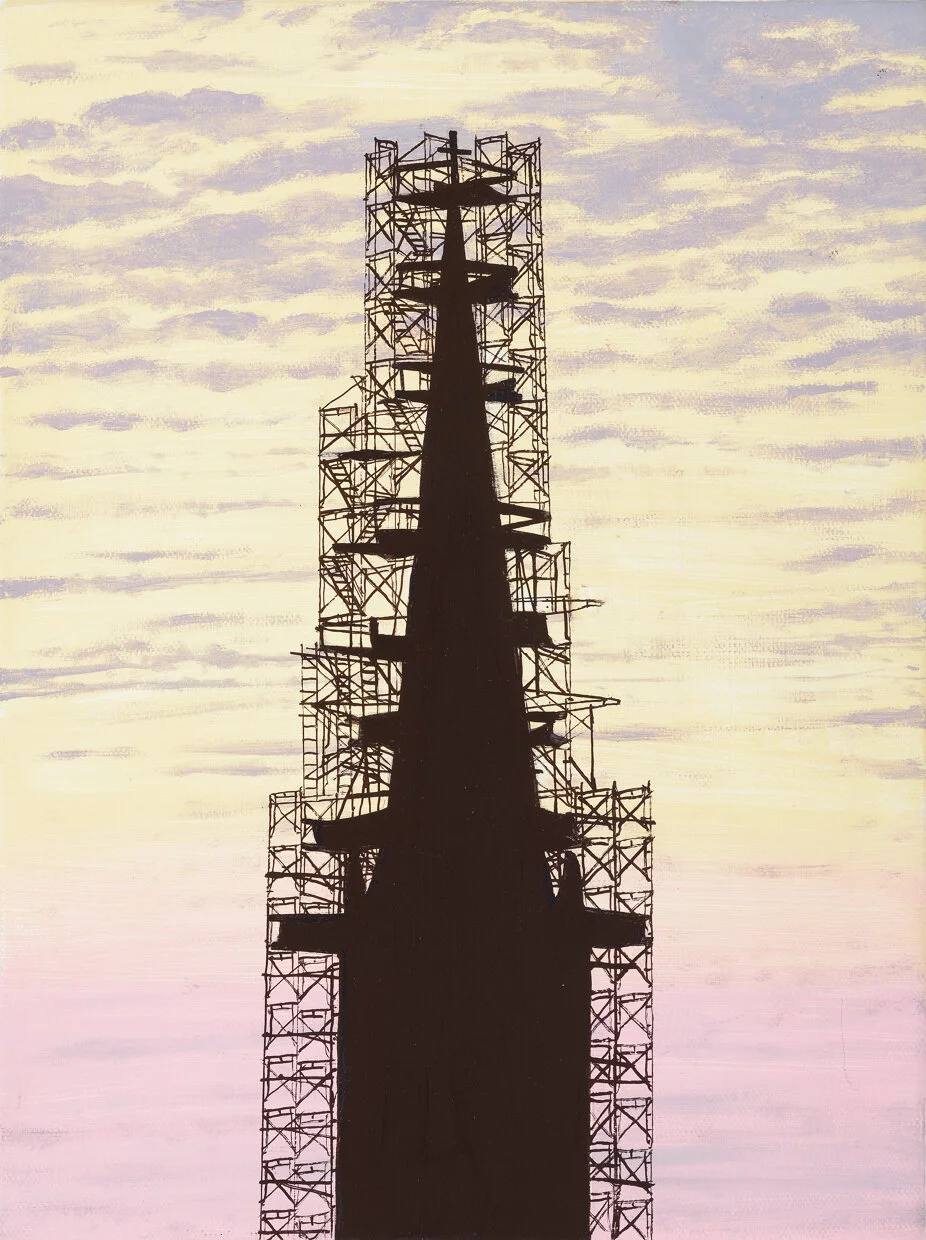 STEEPLE, oil on canvas, 12 x 9"