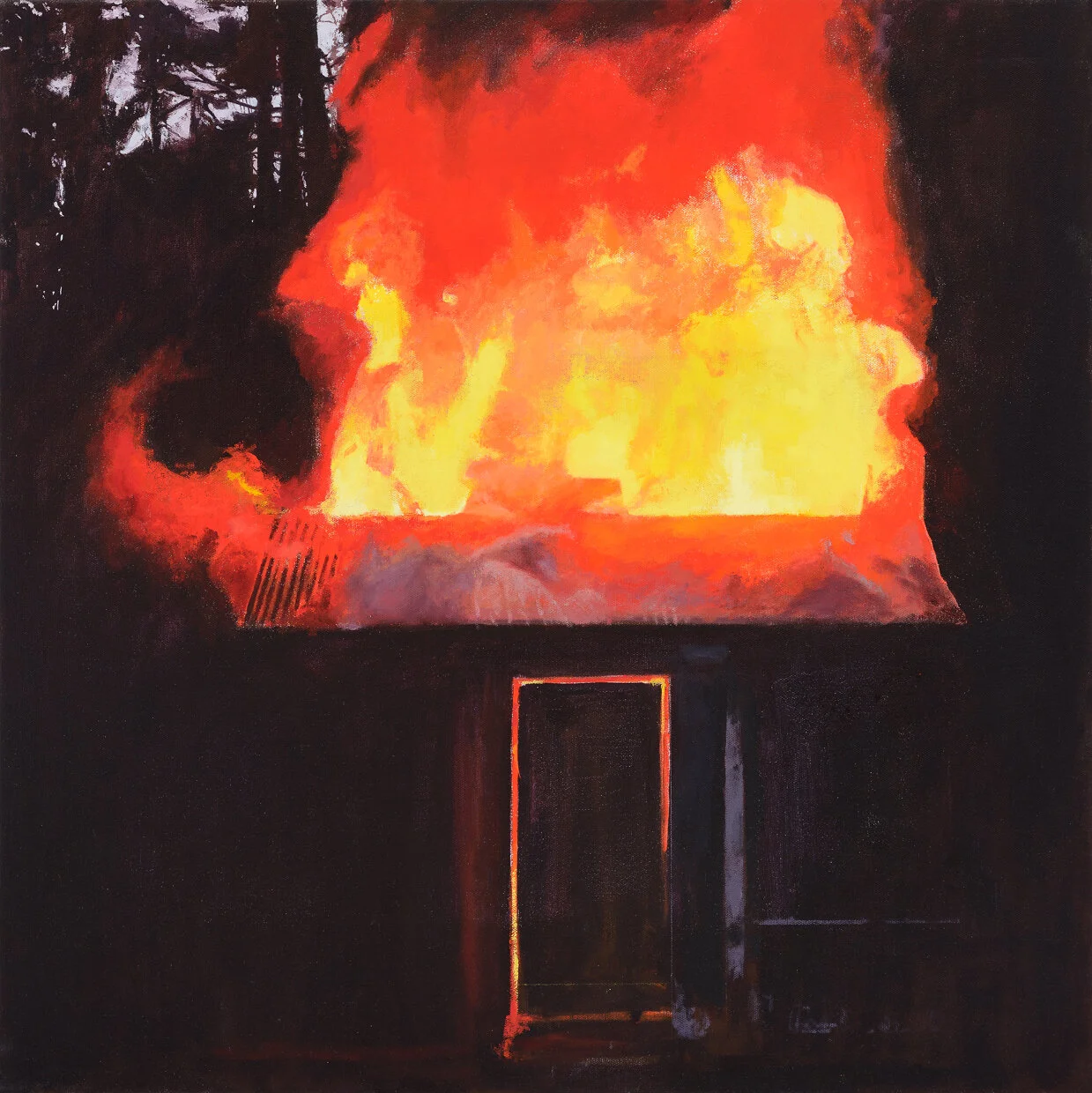 FIRE HOUSE, oil on canvas, 24 x 20"