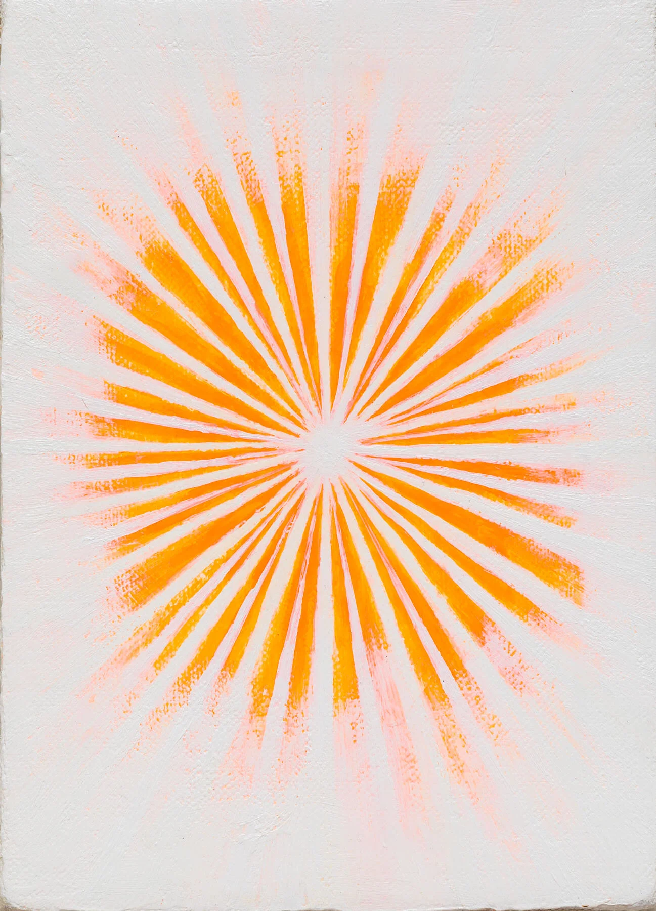 FLASH POINT, acrylic on linen, 7 x 5"