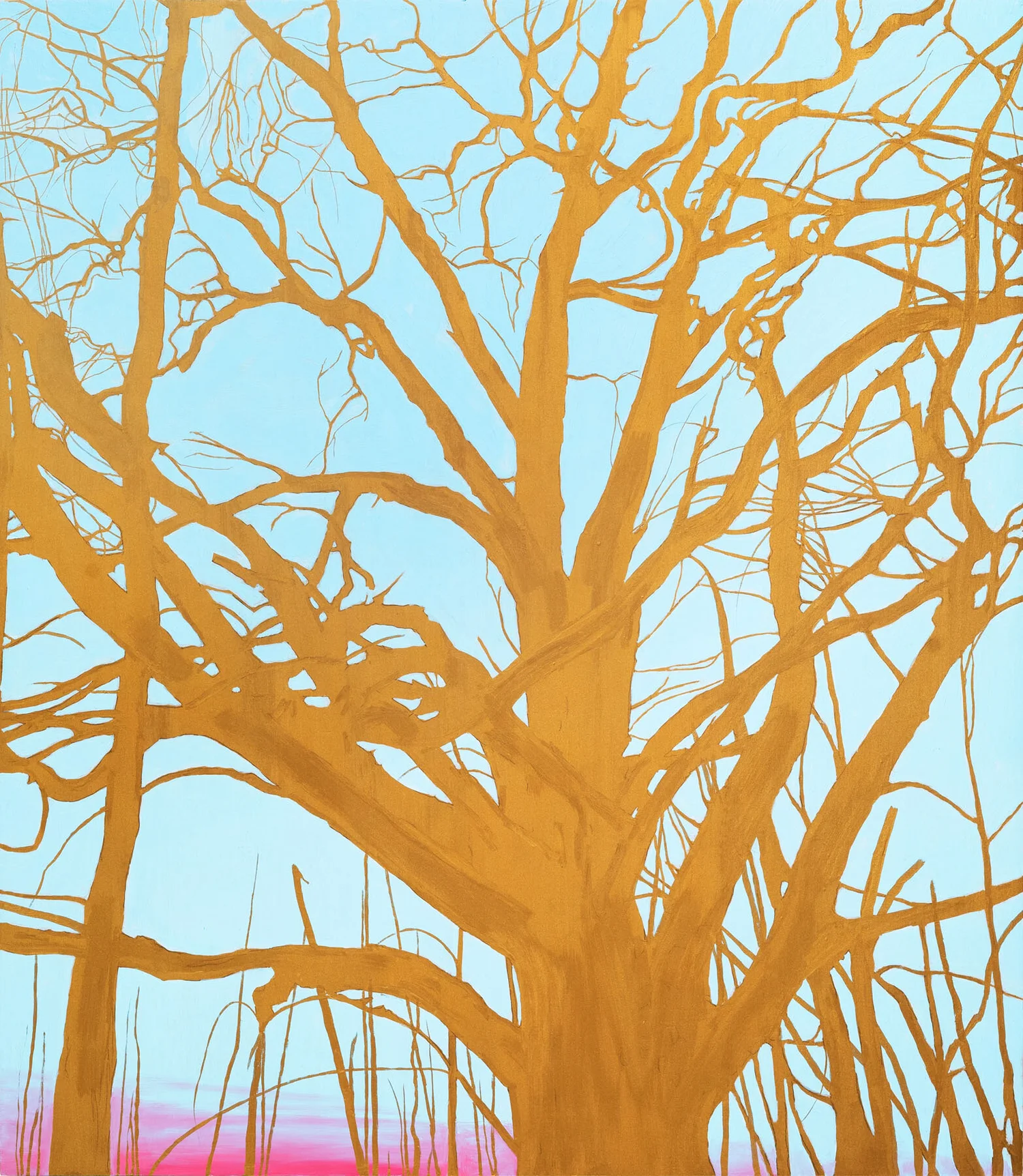 GOLDEN TREE, HUDSON, oil on panel, 30 x 26"
