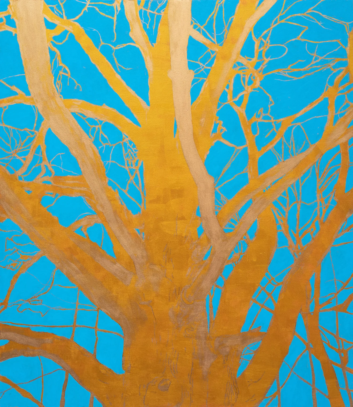 GOLDEN TREE, oil on panel, 30 x 26"