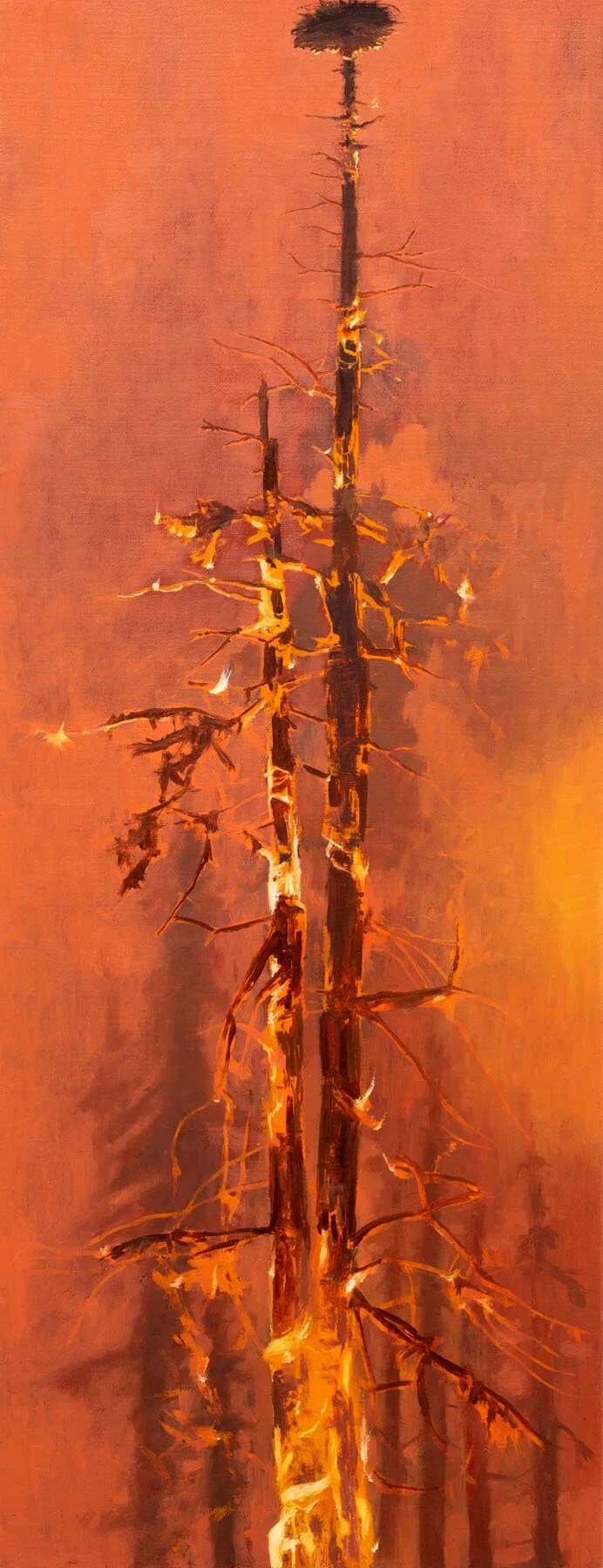 NEST, oil on linen, 26 x 10"