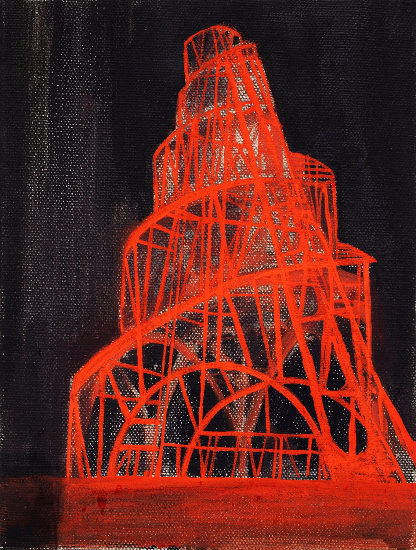 RED TATLIN, oil on canvas, 8 x 6"