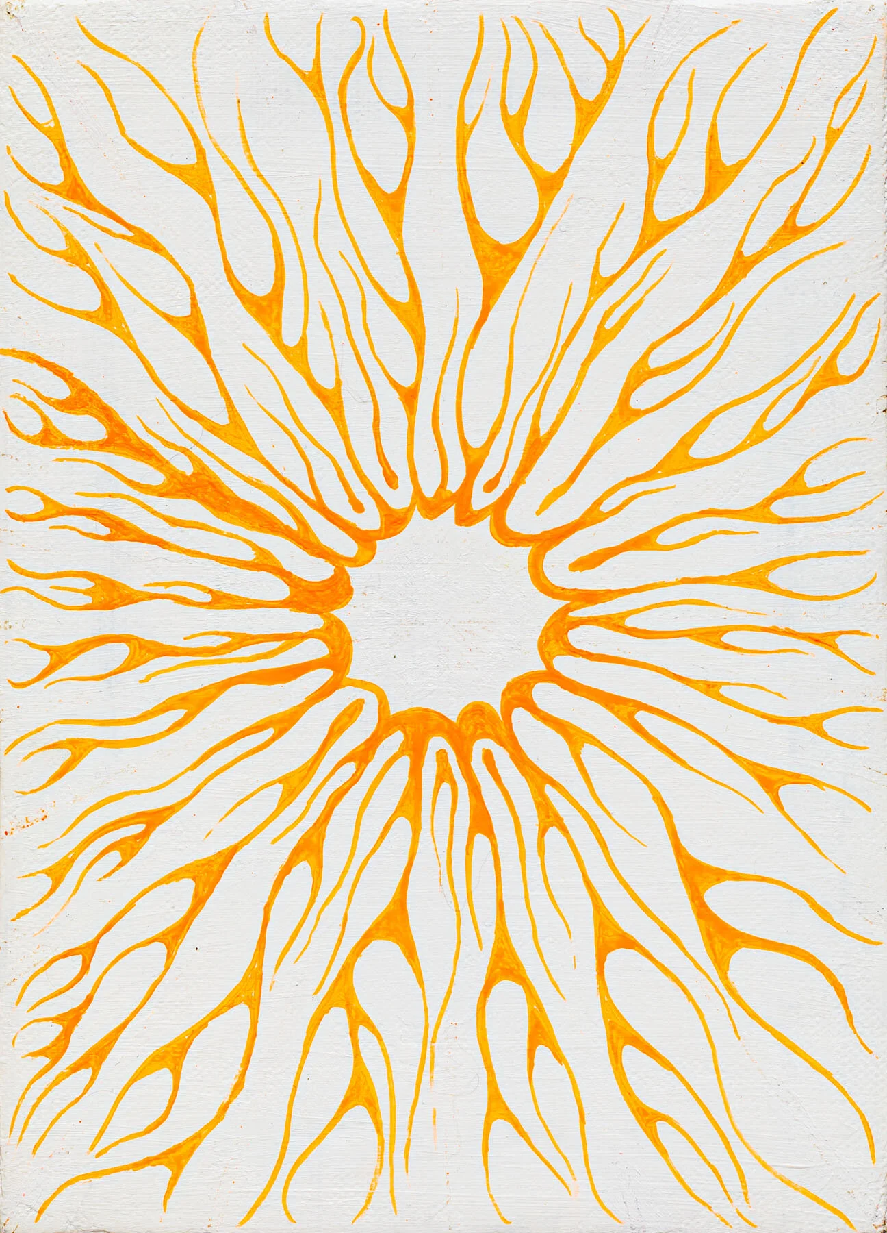 RING OF FIRE, acrylic on linen, 7 x 5"