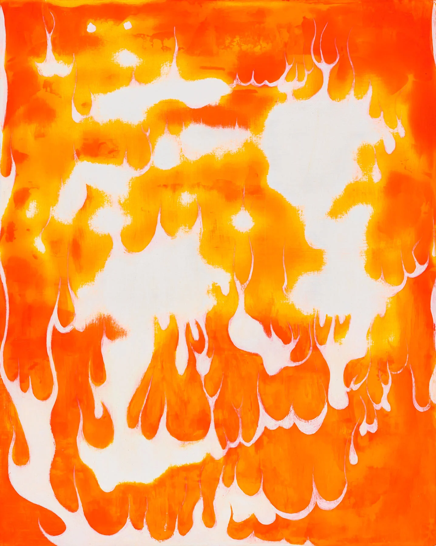 SPOT FIRES, acrylic on panel, 10 x 8"