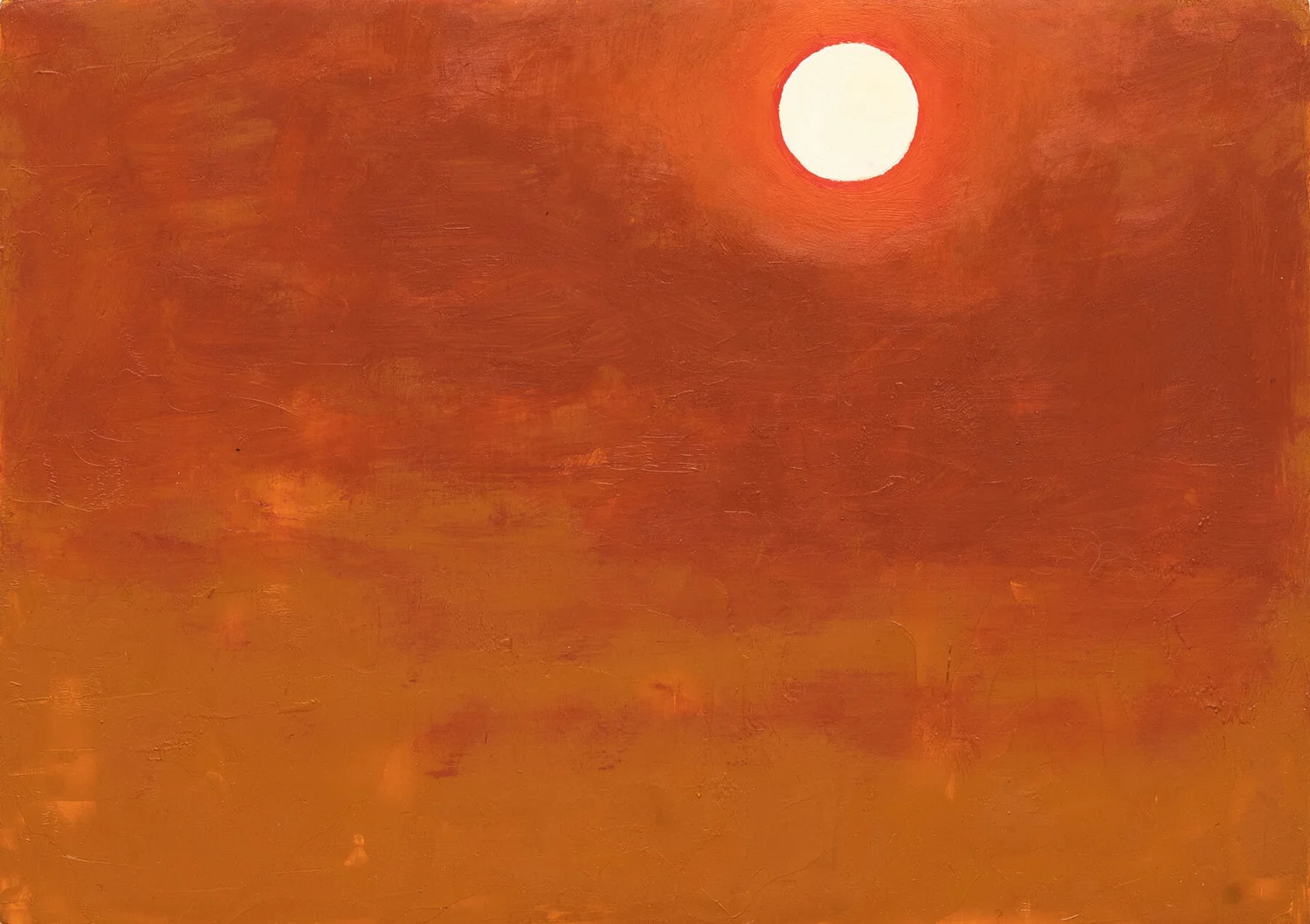 SUN, oil on panel, 5 x 7"