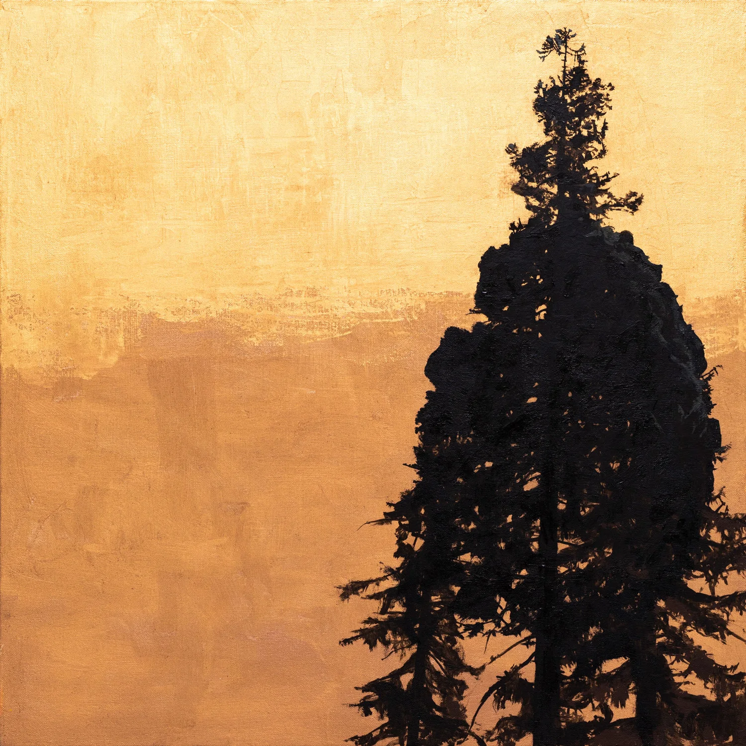TREE WITH MUTATION, oil on canvas, 20 x 20"