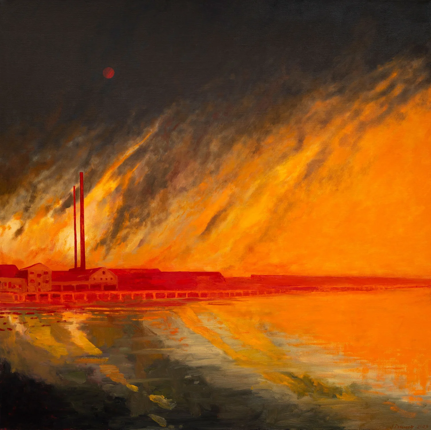 HARVEST MOON, oil on canvas, 48 x 48"