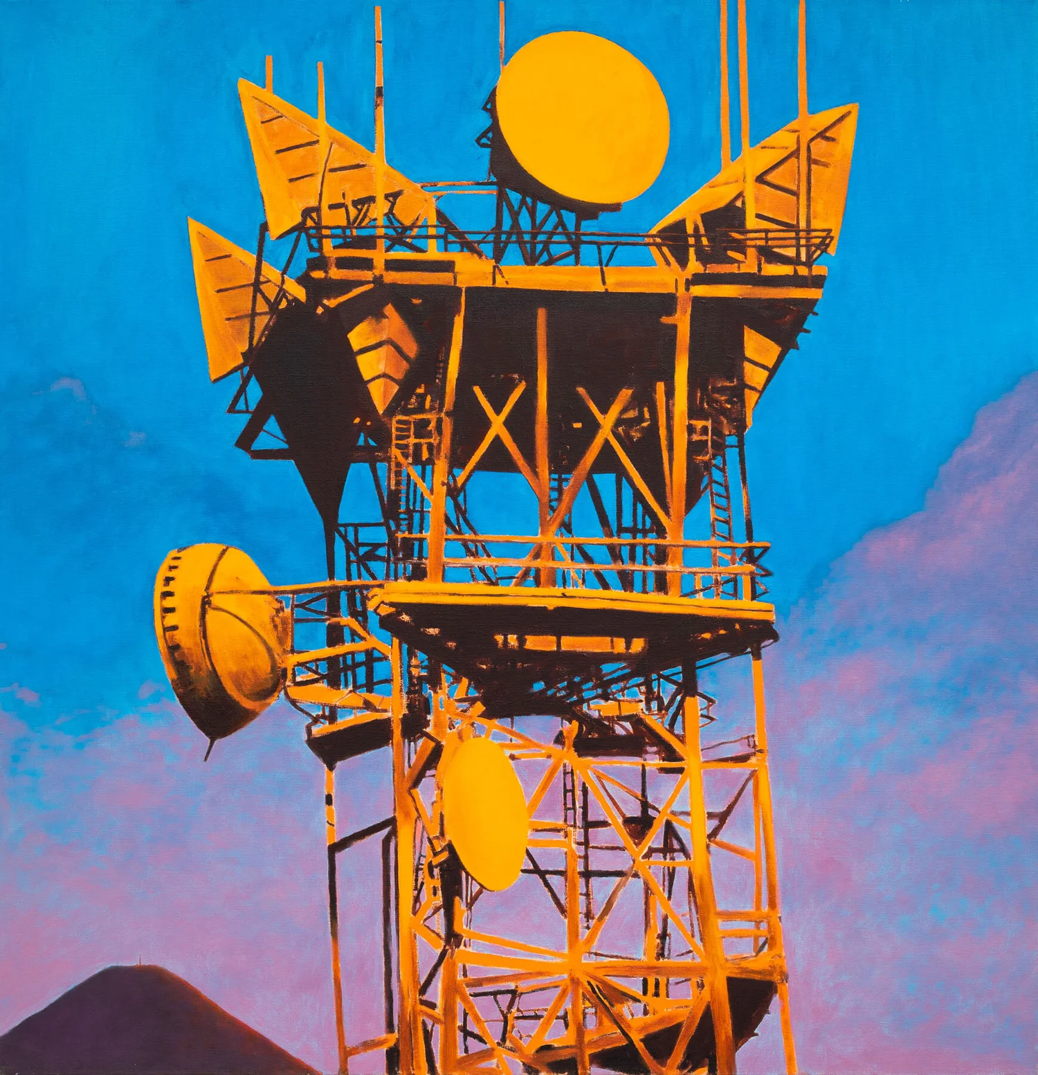COMMUNICATION BREAKDOWN, oil on canvas, 47 x 45"