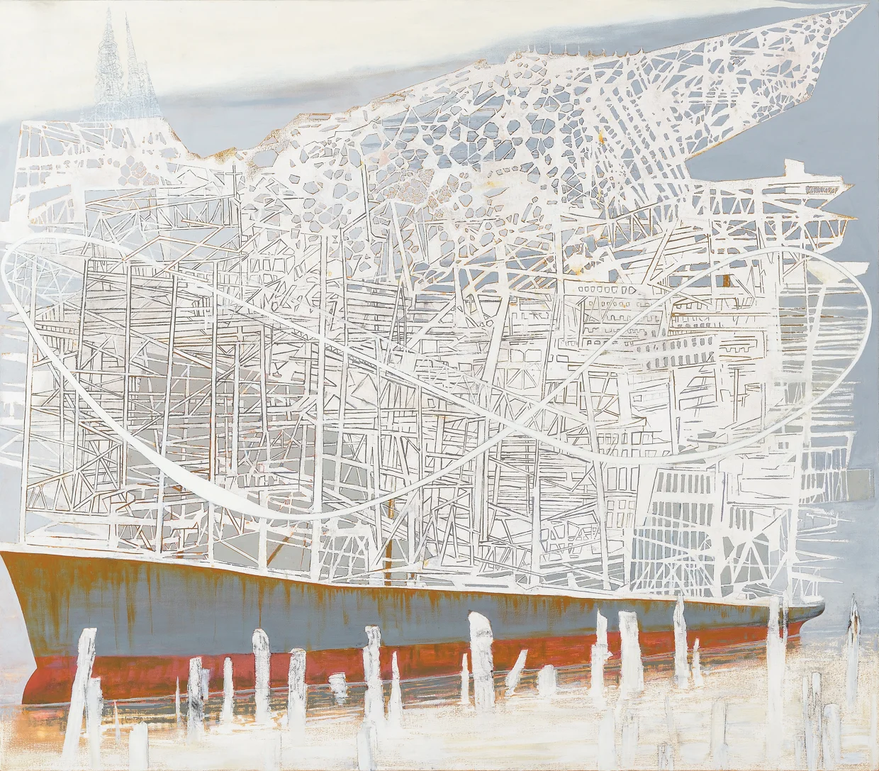 CRYSTAL SHIP, oil on canvas, 42 x 48", 2013
