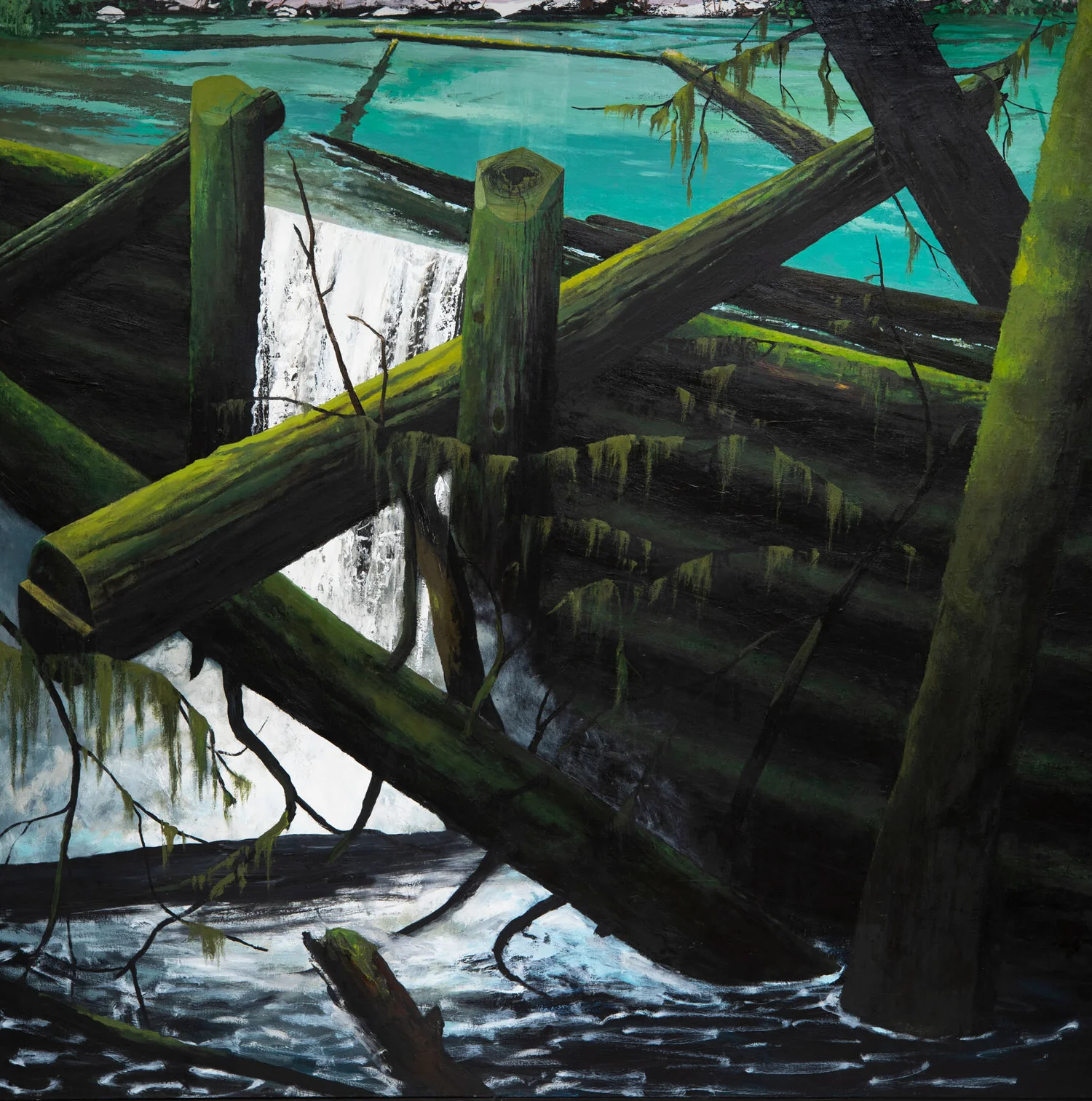 HEADWATERS, oil on canvas, 69 x 69"
