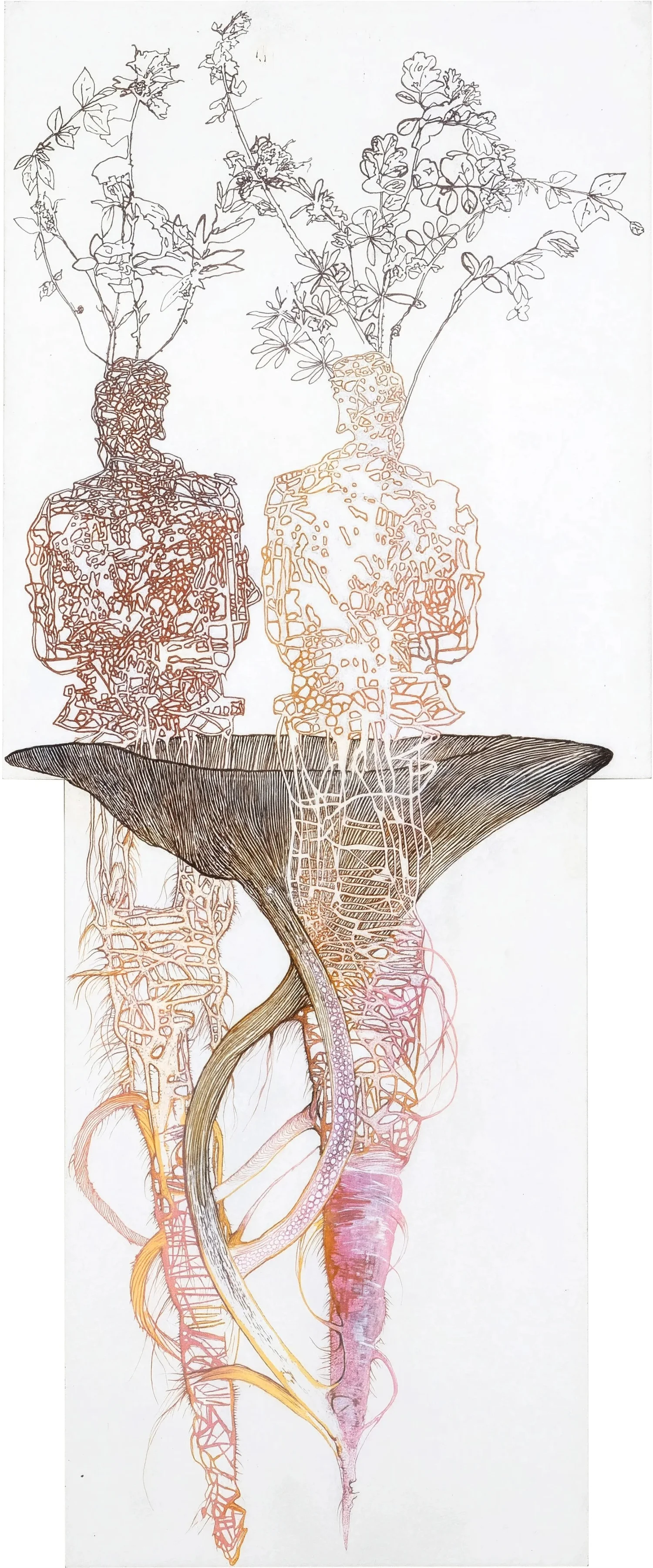PAIR, oil on board, 48 x 20"
