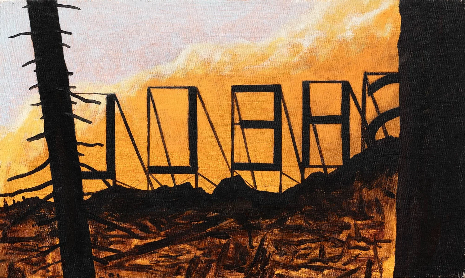 SHELL OIL, oil on canvas, 12 x 20"