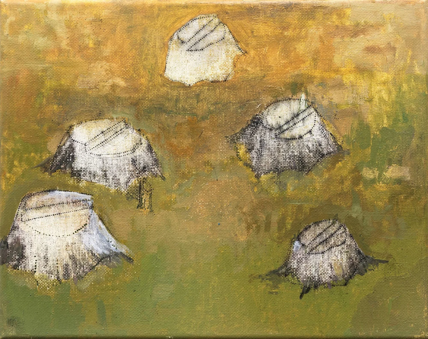 FIVE, oil on canvas, 8 x 10"