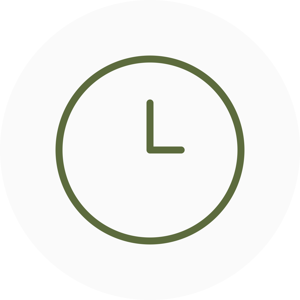 Simple clock showing 3:00.