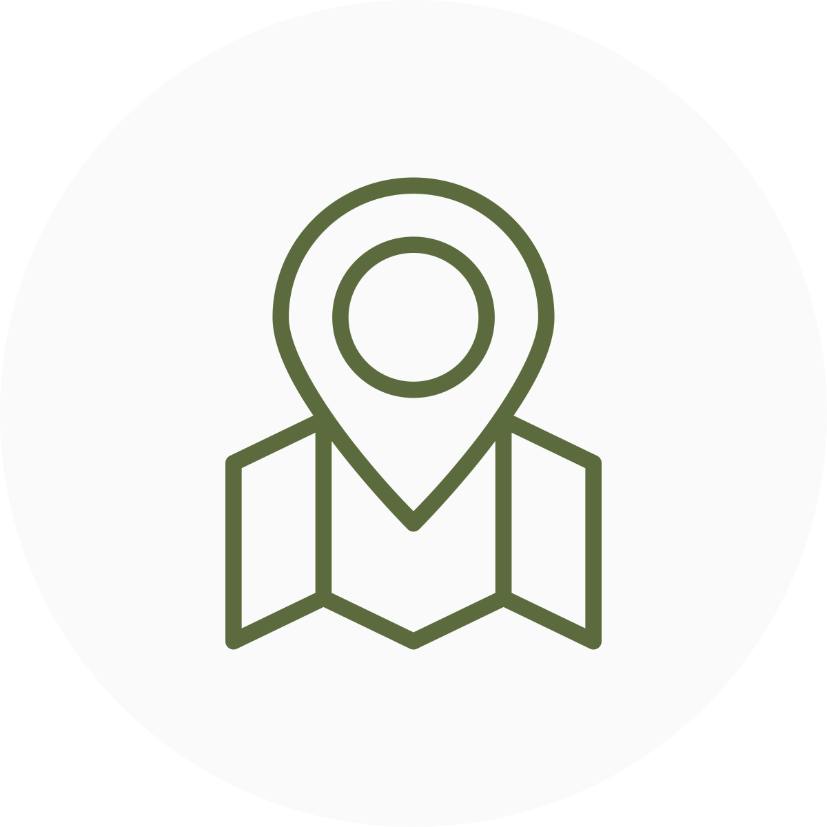 Icon of a map with a location pin overlaid.