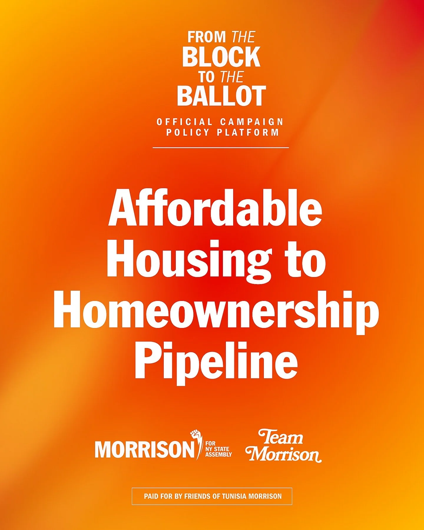 We&rsquo;re proud to continue rolling out From the Block to the Ballot, our official campaign policy platform rooted in the voices and lived realities of AD 32.

This week, we&rsquo;re focusing on Affordable Housing to Homeownership. 🏠✨

AD 32 is bu