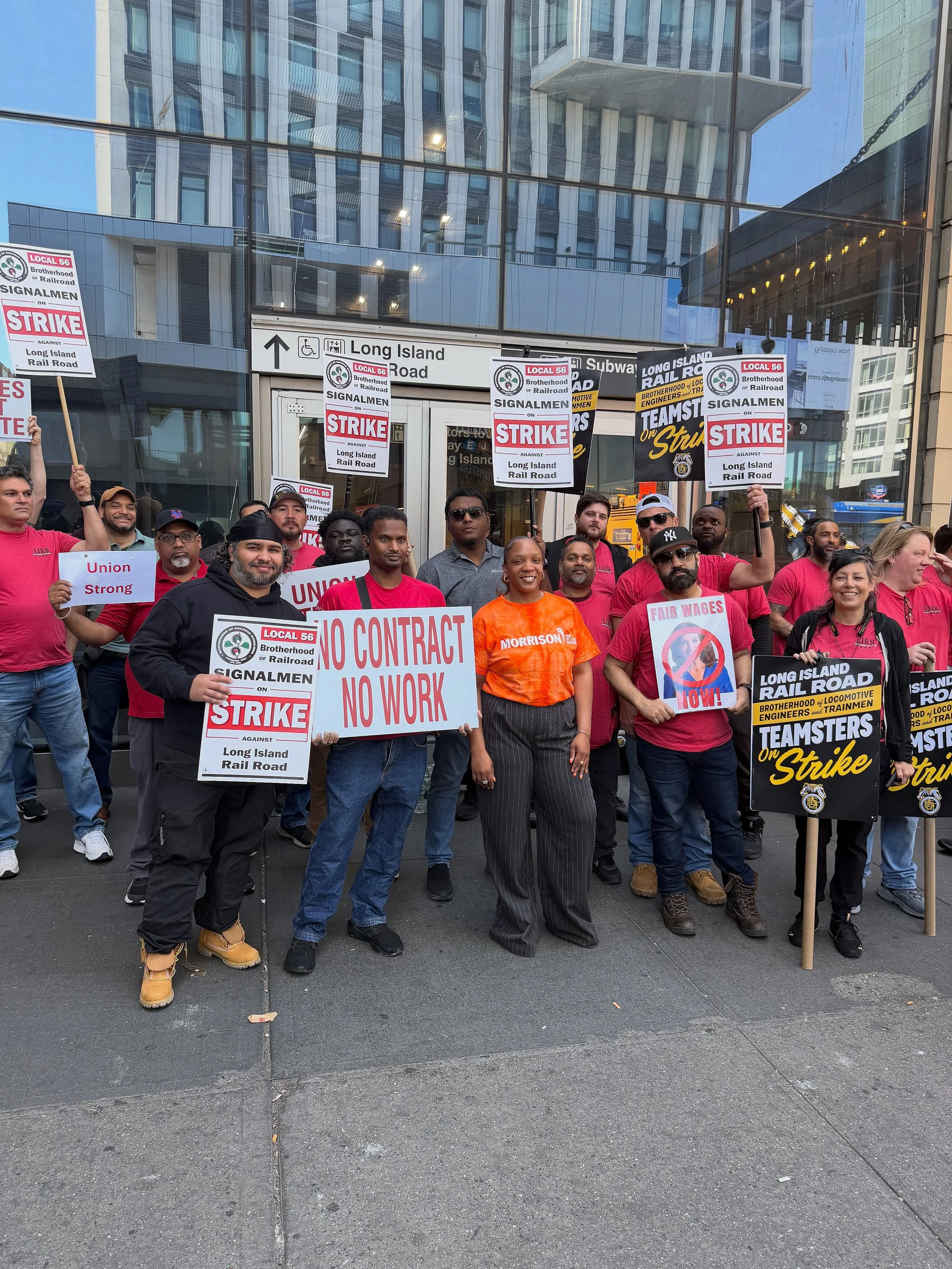 Today, I joined members of the Transportation Communications Union (TCU) at the Jamaica LIRR Station to stand in solidarity with the workers who keep New York moving every single day. After years of negotiations and mediation, these workers are still