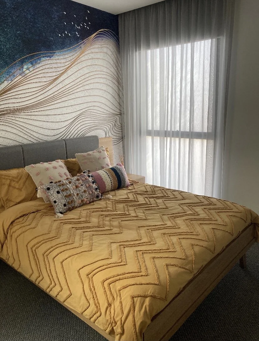 Sheer curtains by Nicholls Interiors for this home in Malvern.