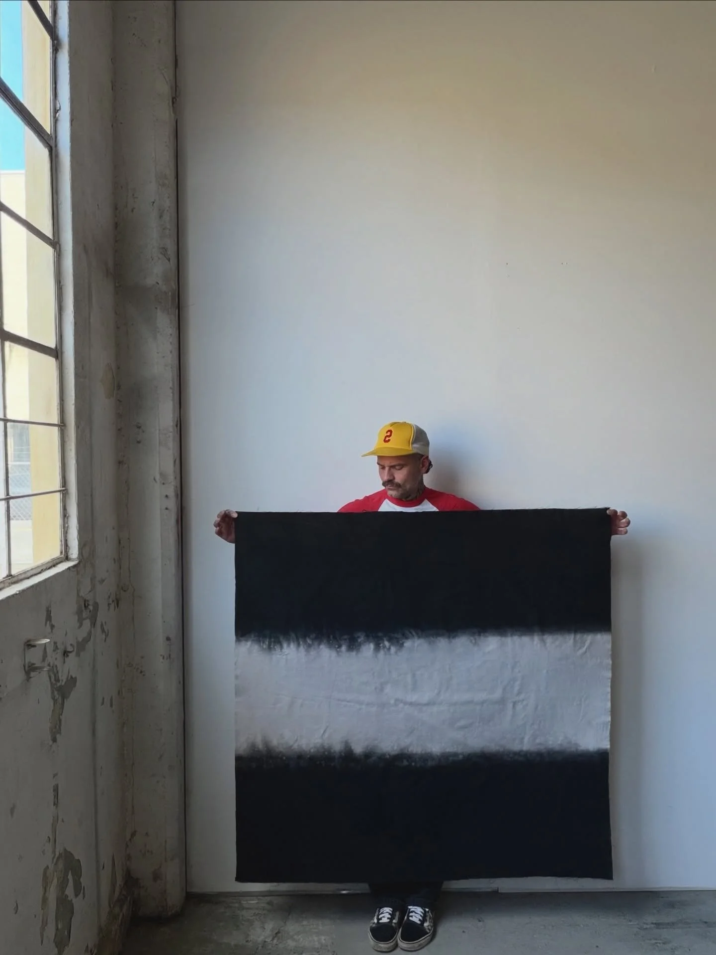 SOLD COMMISSION. Diptych: 2 @ 54&rdquo;x54&rdquo;x2.5&rdquo; India ink and water on raw canvas. Shipping to Brooklyn, NY. Booking new works for May&mdash; DM for pricing and availability requests.