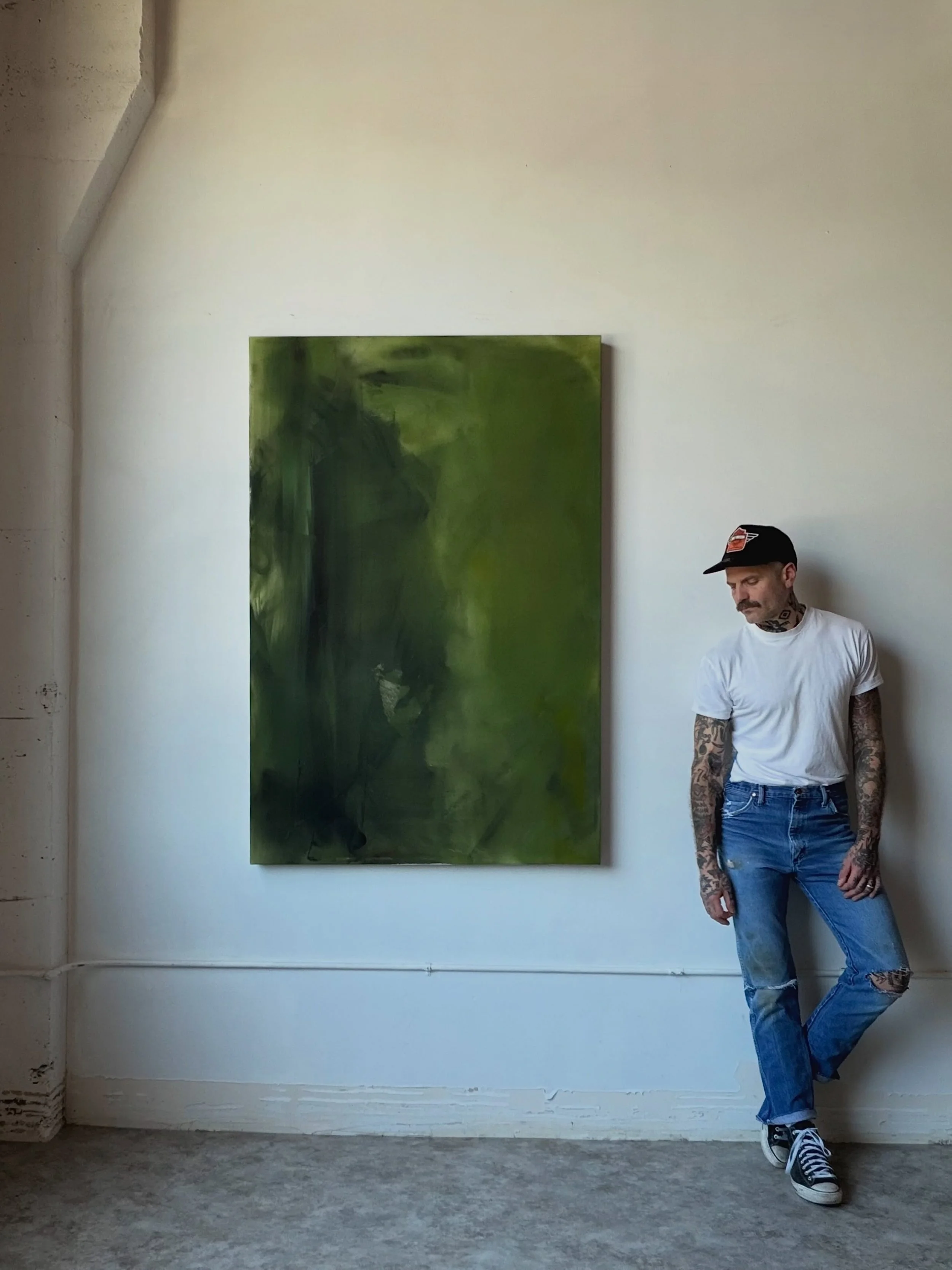 AVAILABLE. &ldquo;Rooted In Silence&rdquo; 2026, 60&rdquo;x40&rdquo;

Acrylic and distilled water on raw canvas.

&ldquo;Rooted in Silence&rdquo;&nbsp;captures the powerful, quiet restoration that occurs when we slow down and reconnect with the earth