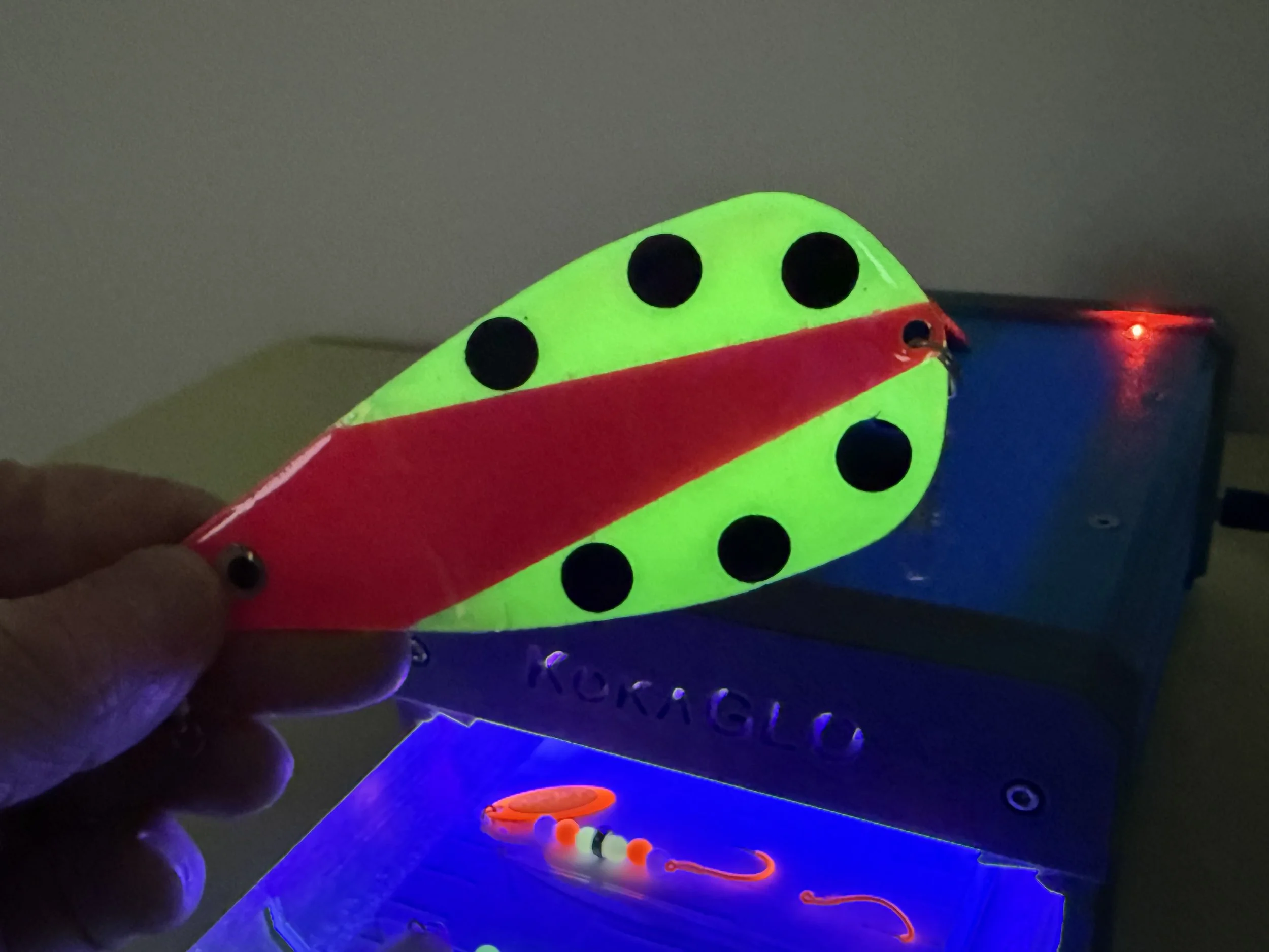 glowing fishing dodger