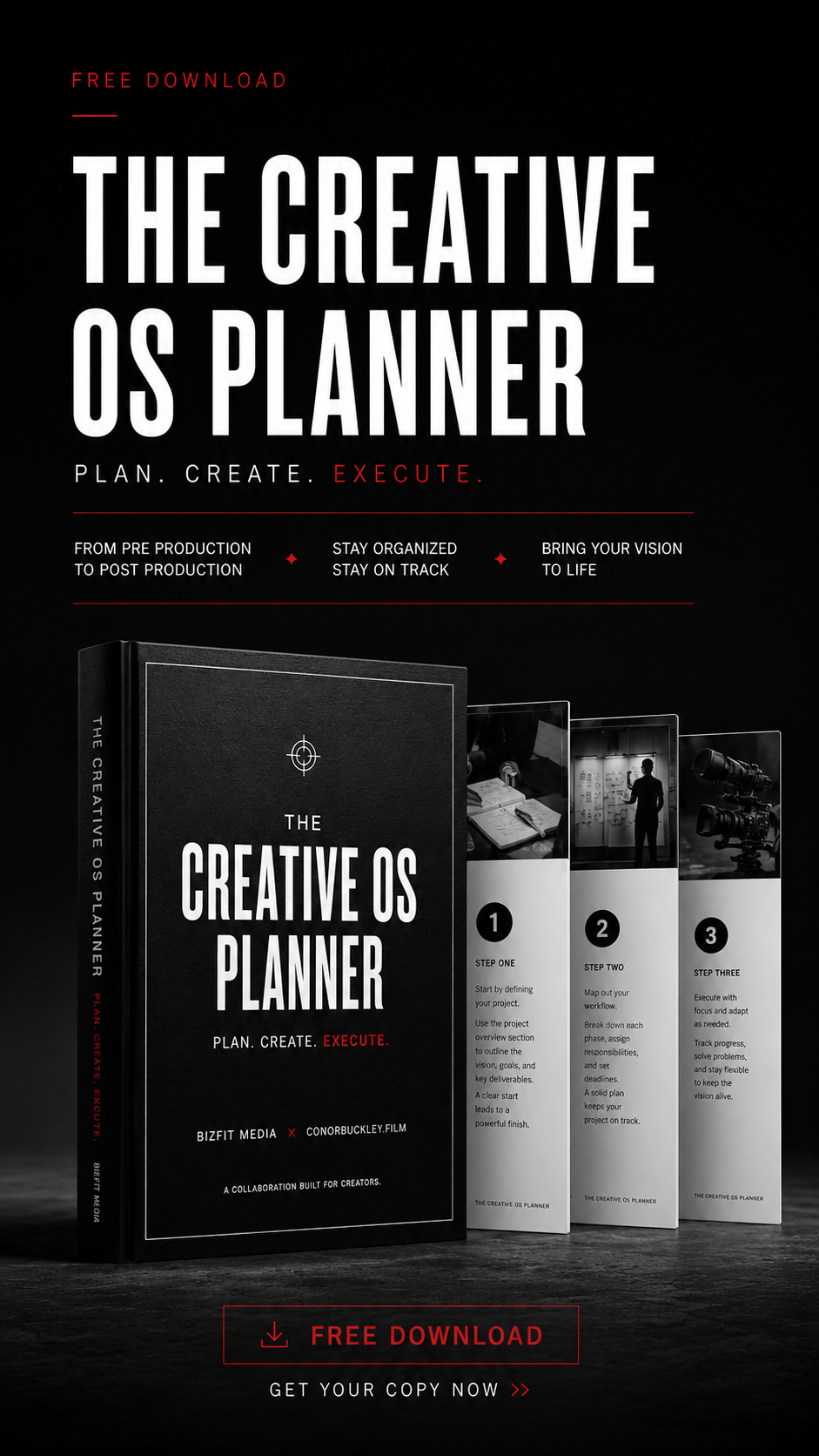 creative planner for photographers and videographers who want to organize their productions