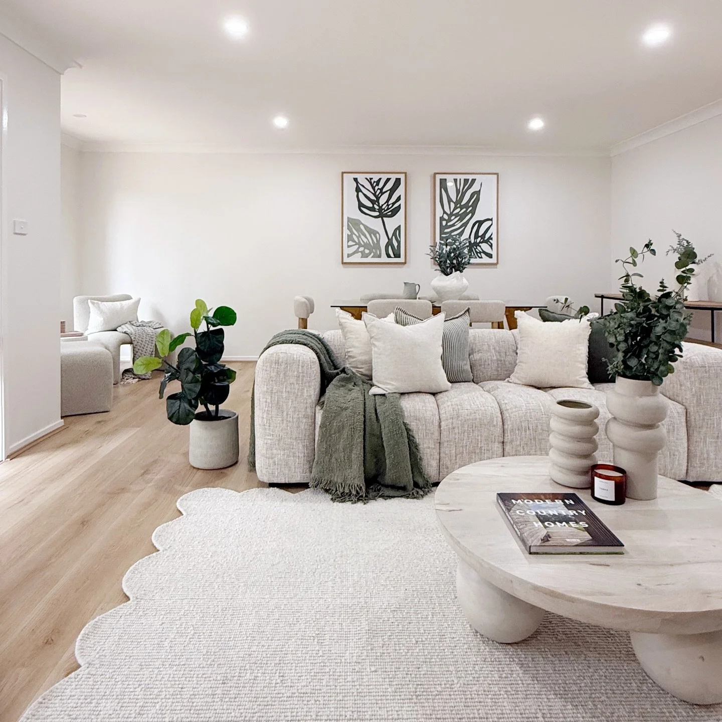 Neutral tones, natural textures, and a space buyers fall for instantly.