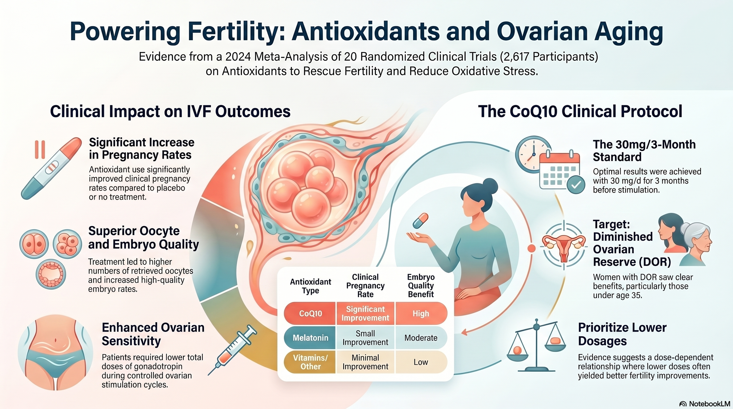 Do Antioxidants Actually Improve Fertility? What a 2024 Meta-Analysis of 20 Trials Found