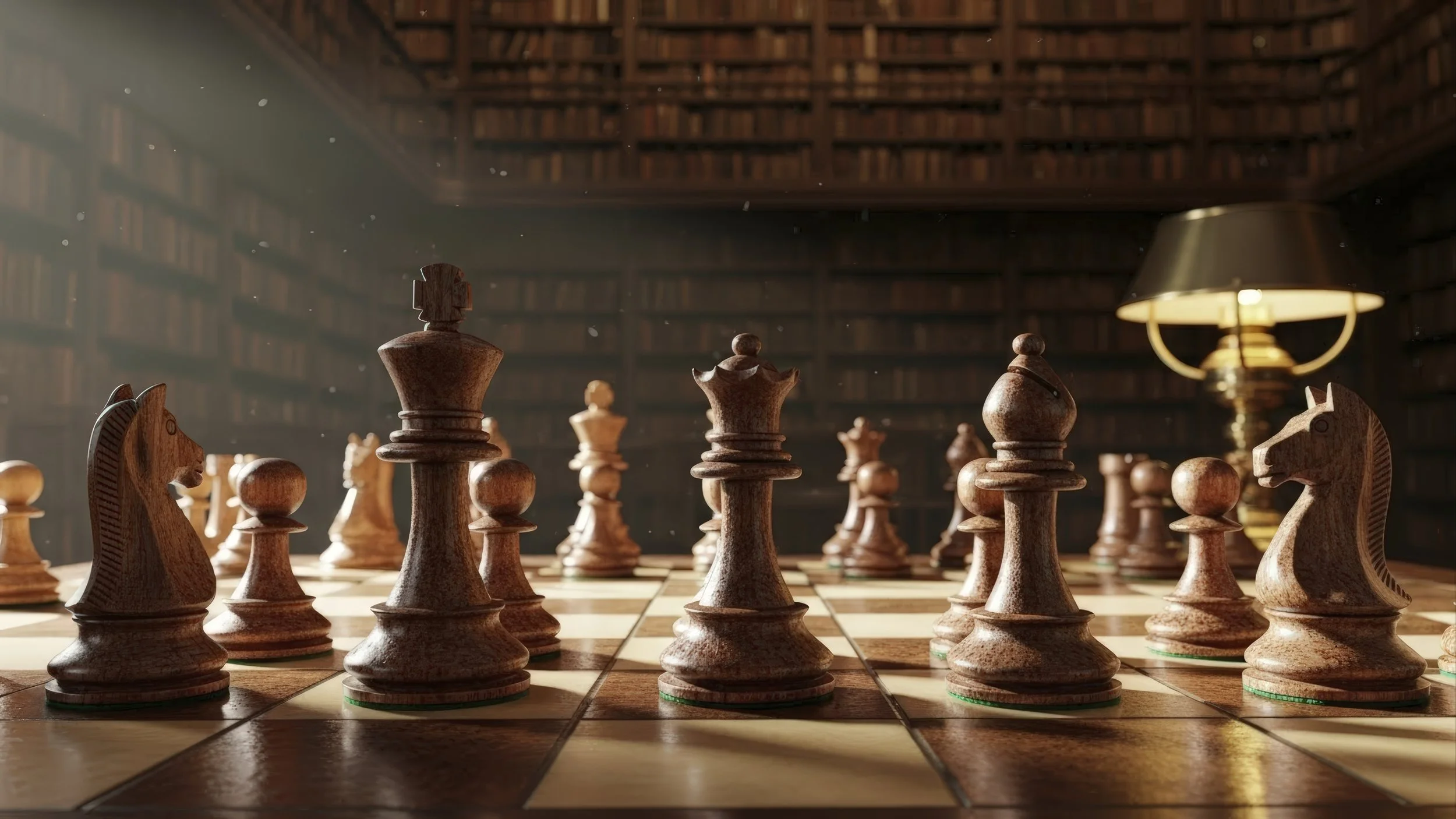 Chess pieces on the board, ready to spring into action.