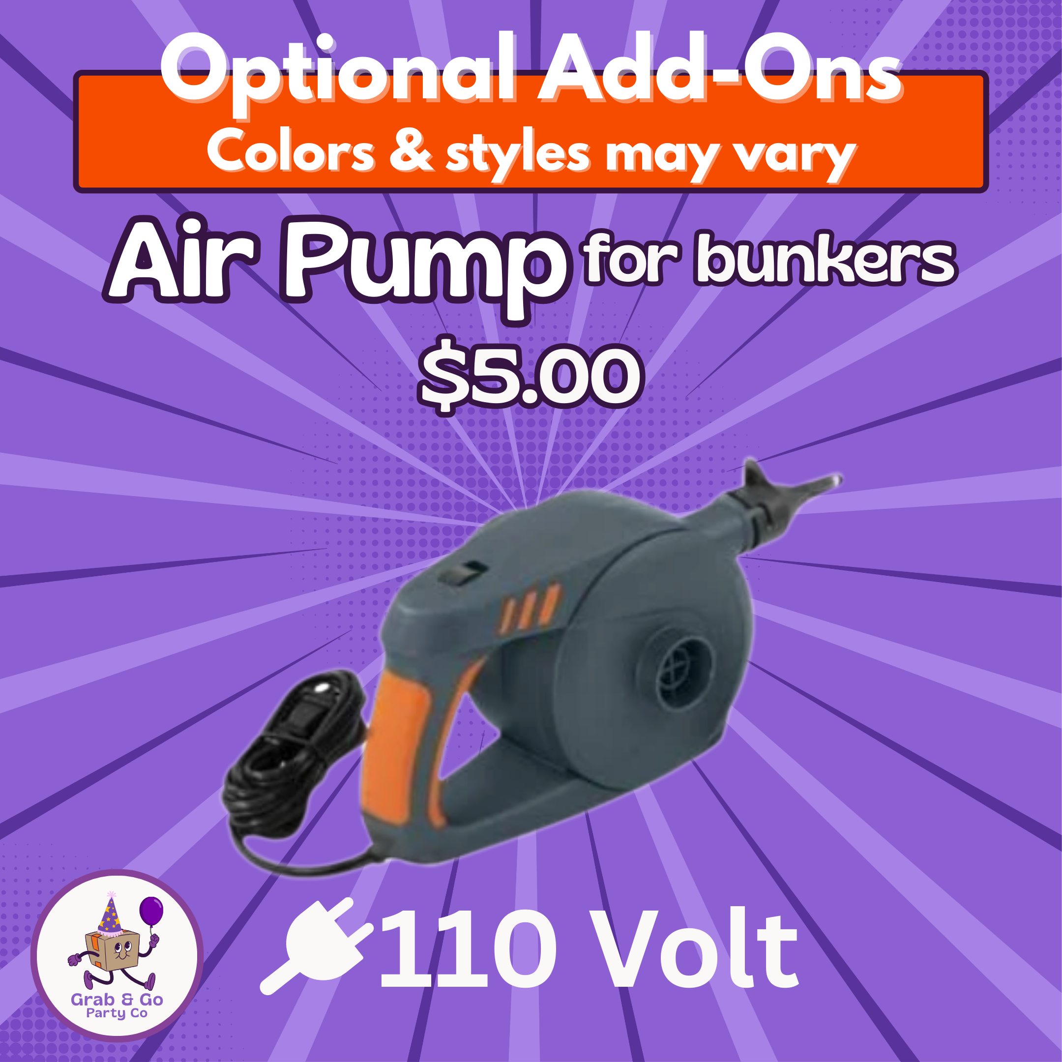 Air Pump for Inflatable Bunkers