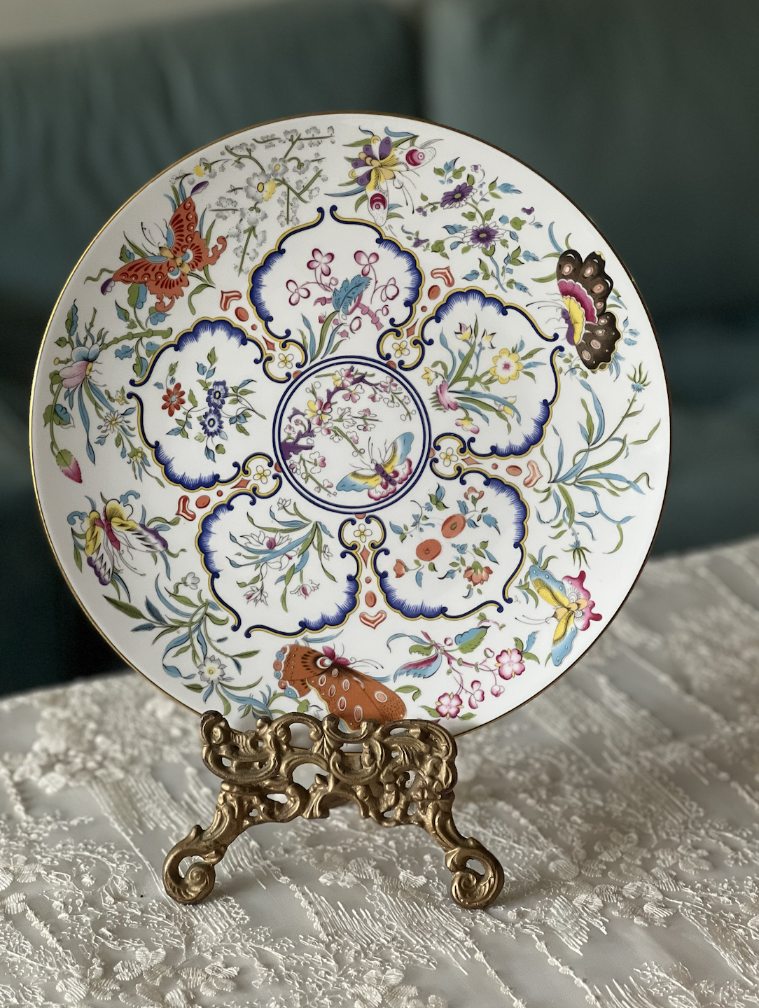 Chinoiserie Exotic Butterflies | Royal Worcester Collector Plate