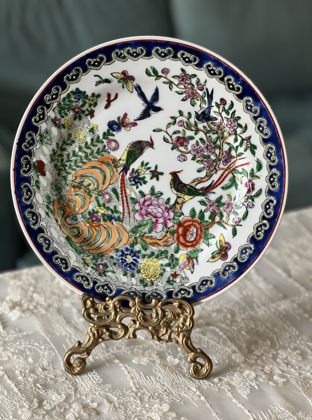 Vintage Chinoiserie & Floral Decorative Plates