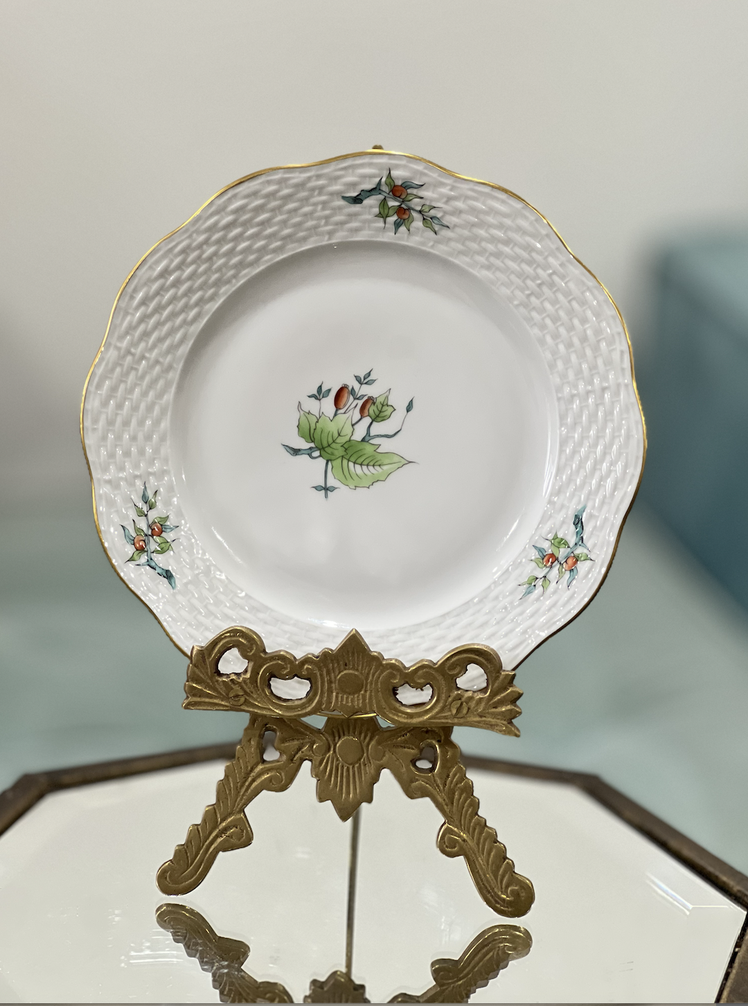 Herend Hand-Painted Porcelain Plates & Saucers