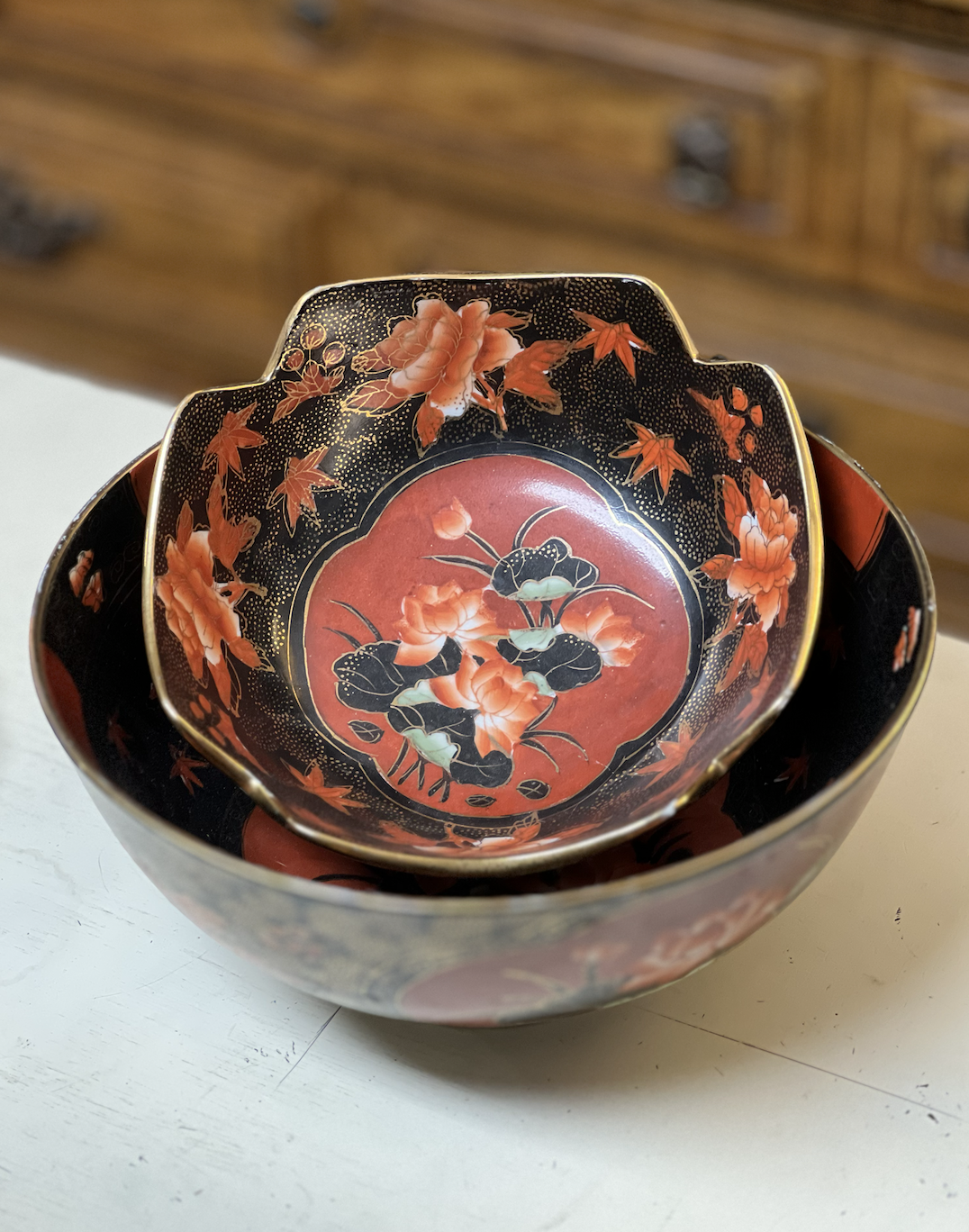 Vintage Famille Noire Bowls