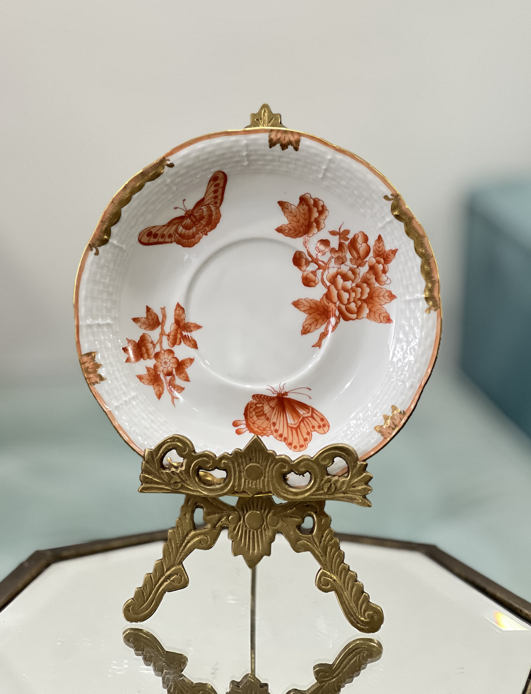 Herend Hand-Painted Porcelain Plates & Saucers