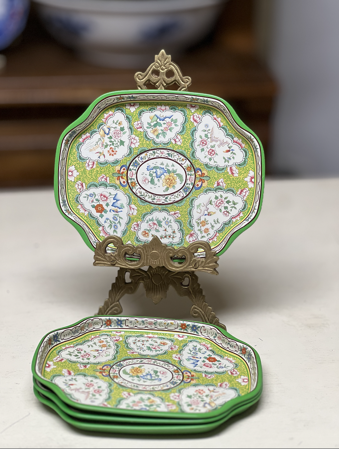 Vintage Baret Ware Lithograph Chinoiserie Tray, 7