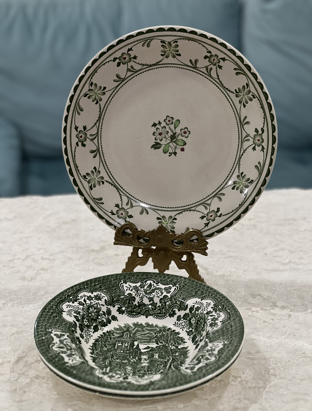 Johnson Brothers Provence & English Ironstone Green Transferware