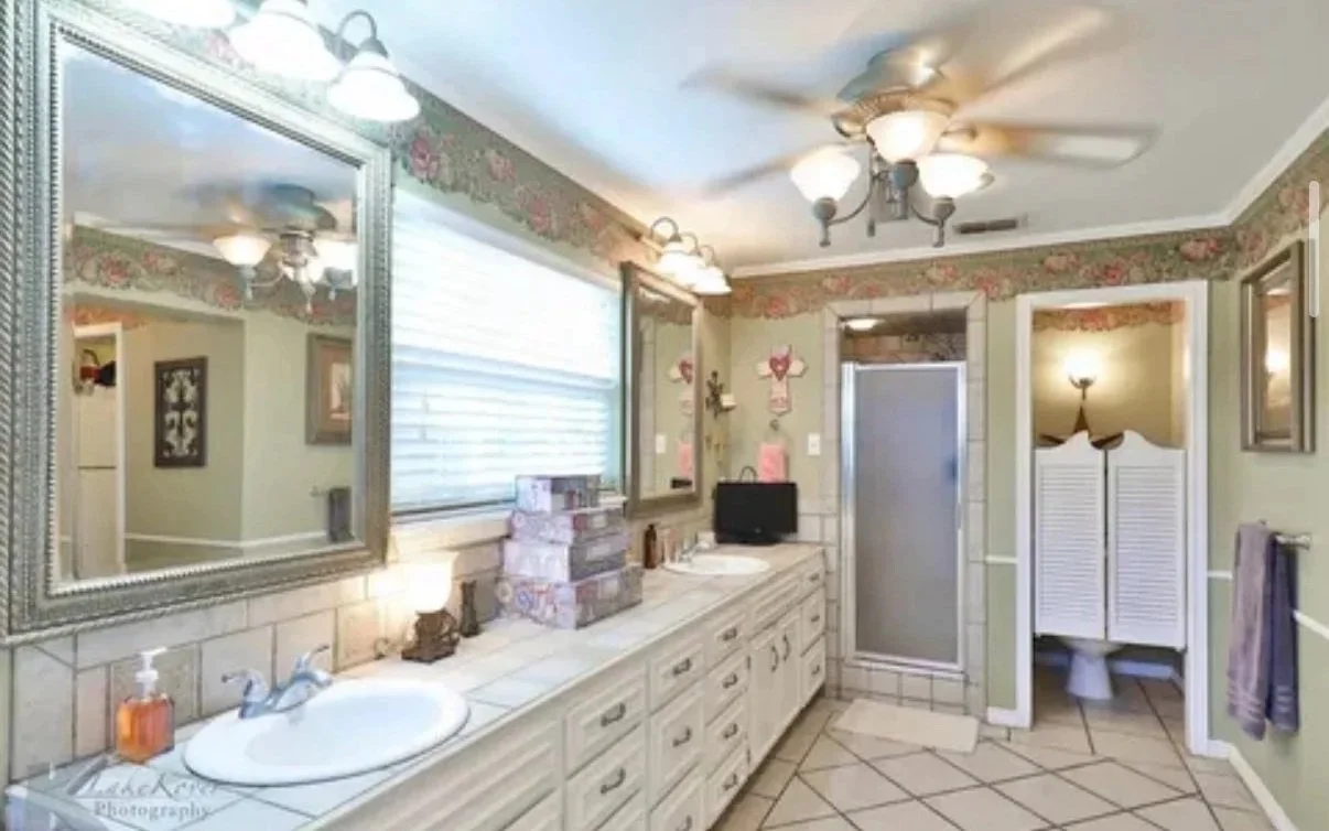 Before photo of a bathroom renovation