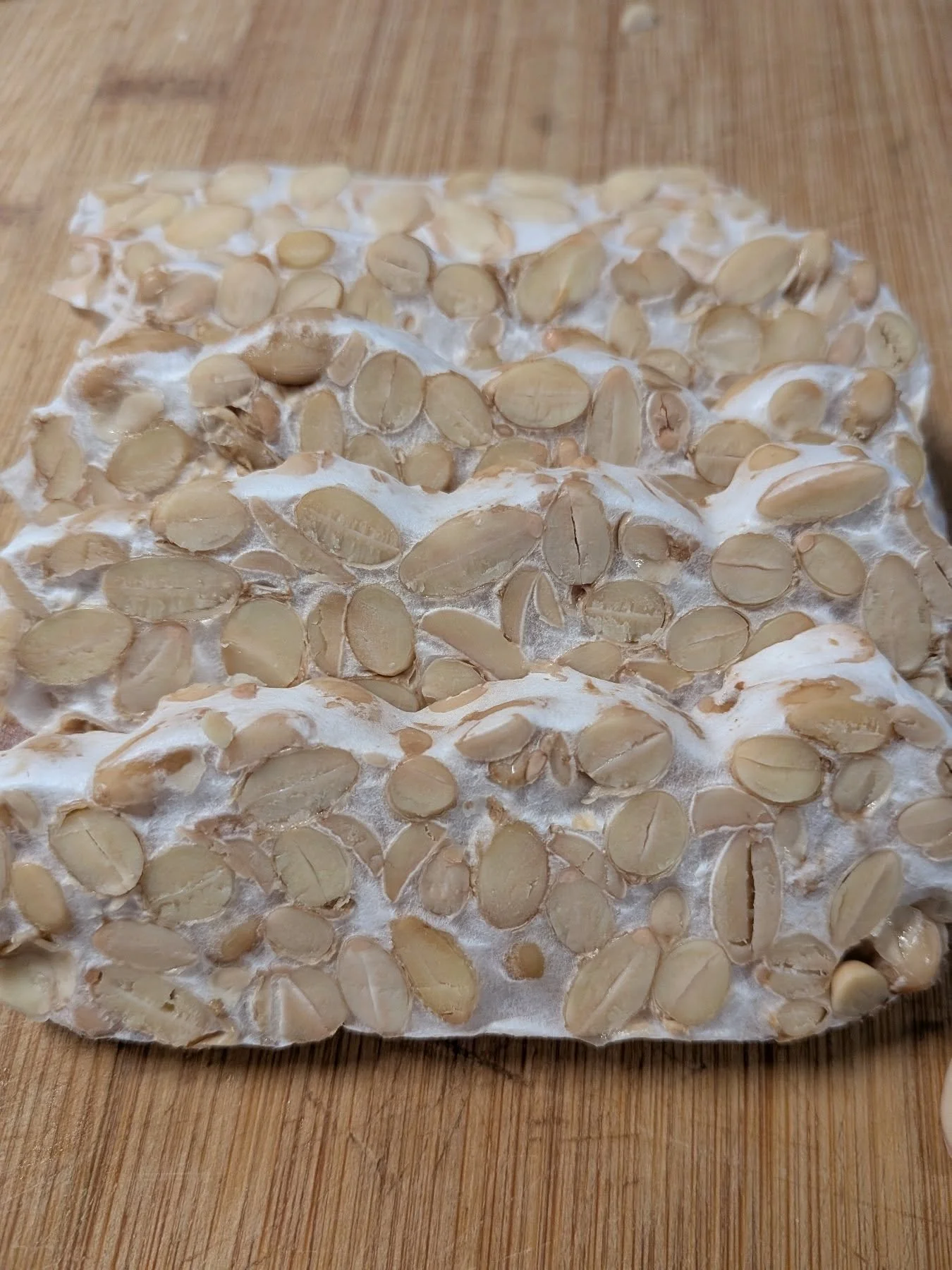 Delicious soy tempeh, so crispy when fried.