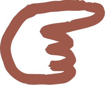 A drawing of a hand giving a thumbs-up gesture, outlined in brown with a black background.