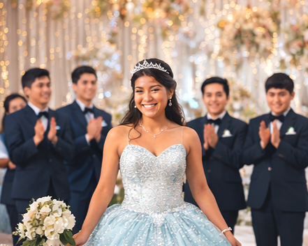 Quinceañera celebration photo at Astra Point Event Space in Lakewood, Colorado