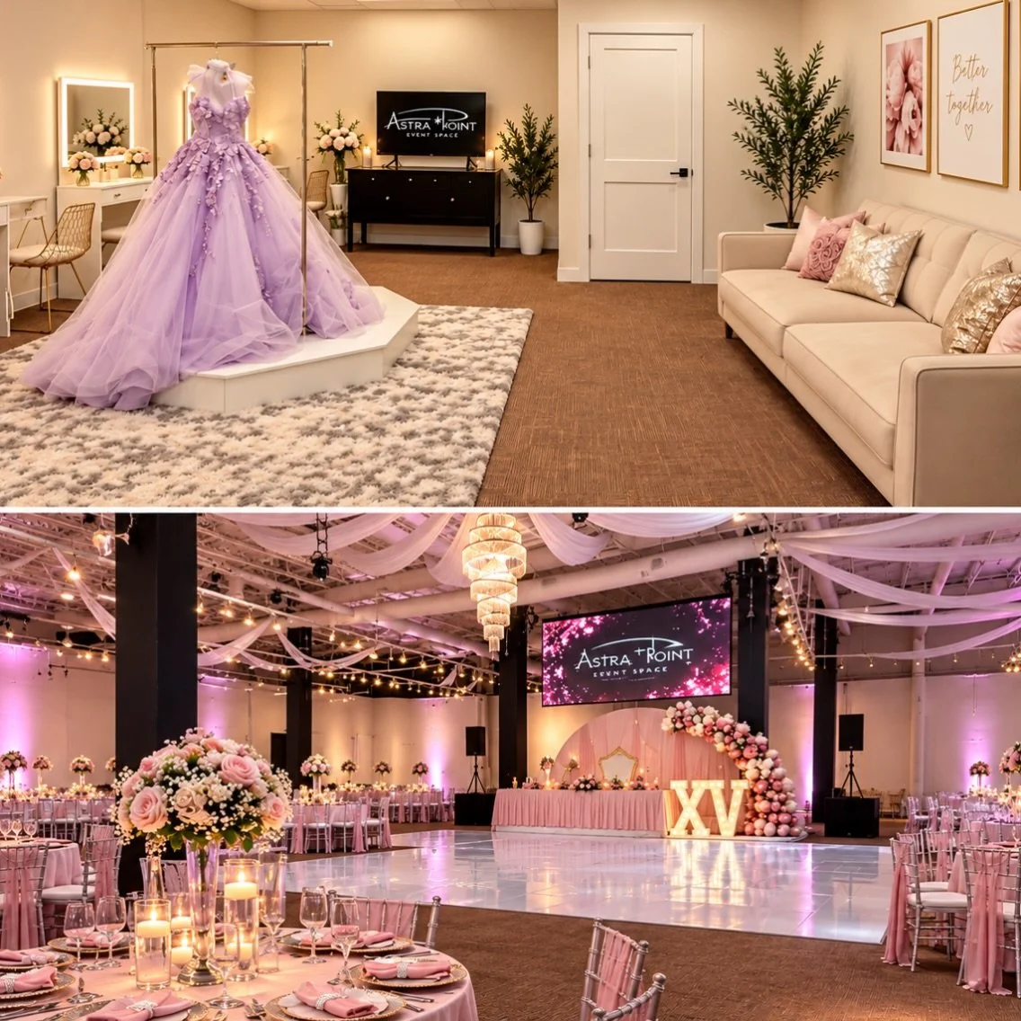 ✨ Where unforgettable celebrations come to life. ✨

From elegant quincea&ntilde;eras and beautiful weddings to unforgettable corporate events, Astra Point Event Space gives you the space, style, and flexibility to bring your vision to life. 🥂✨

Loca