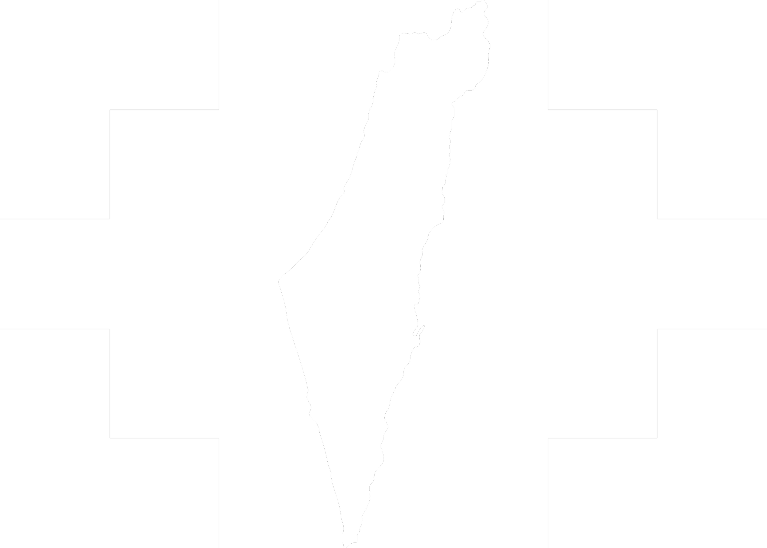 Outline map of Israel inside a black medical cross symbol.