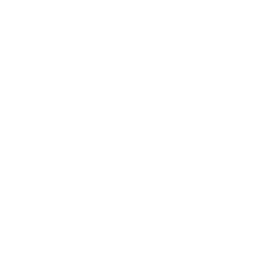 Icon of a person hiking with a backpack, walking on a mountain trail with a mountain and sun in the background.